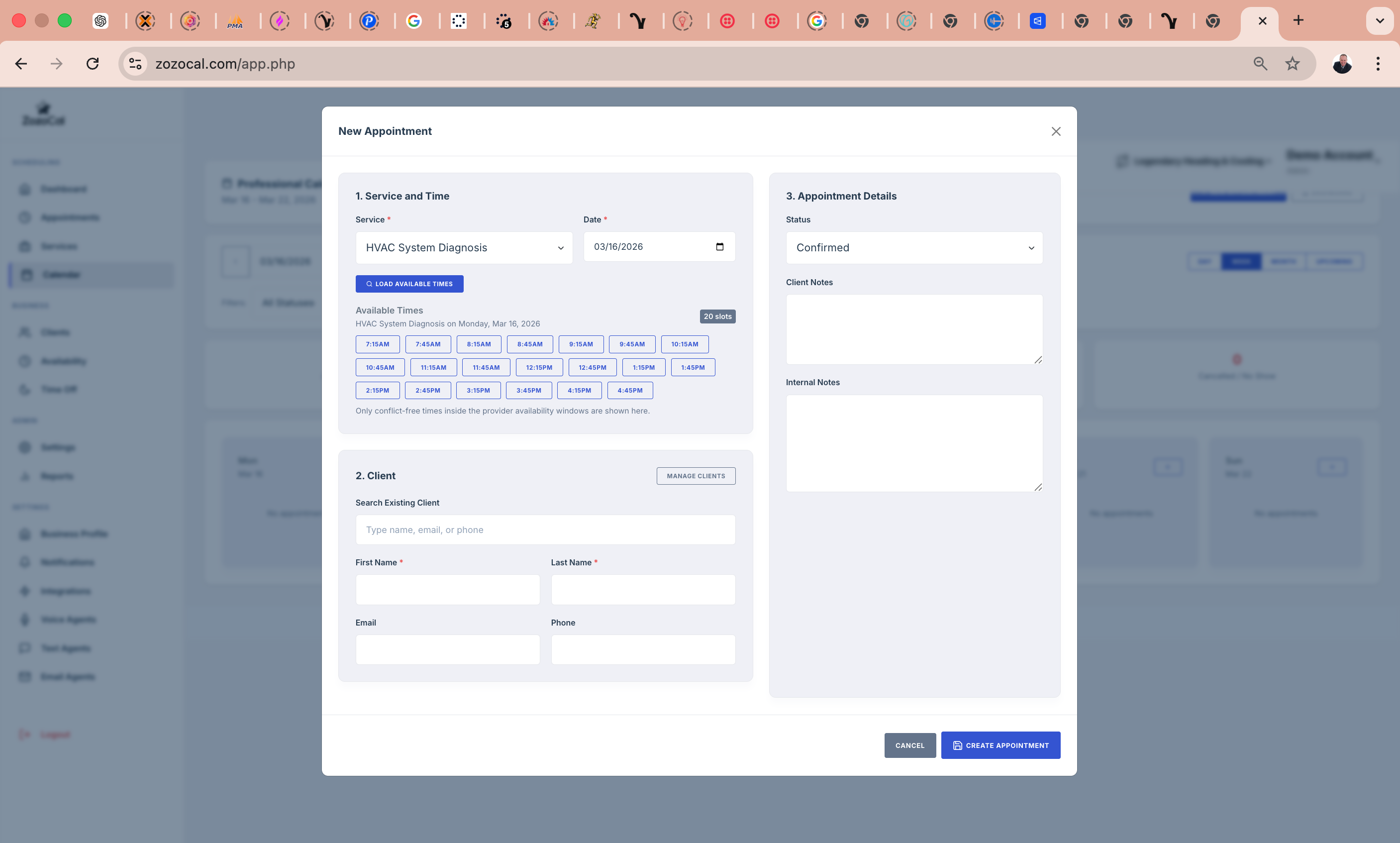 Drajeo platform dashboard showing CRM, calendar, and AI agent activity
